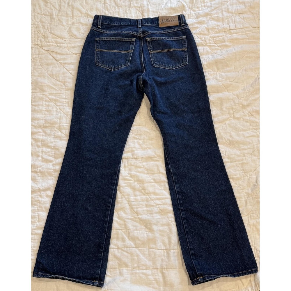 Vintage Express Bleus Women's Dark Wash Midrise, Flare Denim Jeans, Size 9/10 - Picture 2 of 9